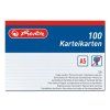 Kartoteční listy A5, 100 ks, linka, Herlitz, bílá