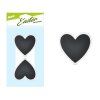 Popiska srdce dřevěné s kolíčkem, 7 x 7 cm, 2 ks