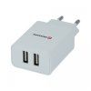 Adaptér nabíjecí Swissten 2x USB, 2.1A, bílý