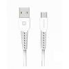 Nabíjecí a datový kabel Swissten Micro USB, délka 1,2 m, bílý