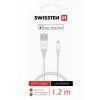 Nabíjecí a datový kabel Swissten Lightning, délka 1,2 m, bílý