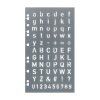 Šablona písmen Filofax Multi-fit, 8 - 10 mm