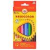 Pastelky Koh-i-noor 12 barev, trojhranné, v papírové krabičce