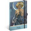 Notes Alfons Mucha - Luna, tečkovaný, 172 stran, 13 x 21 cm