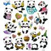 Samolepky ozdobné Happy Panda, 21 ks