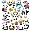 Samolepky ozdobné Happy Panda, 21 ks