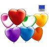 Balónky barevná srdce, 10 ks