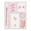 Dárková sada kancelářských potřeb Flamingo set, 7 ks