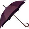 Deštník s dřevěnou rukojetí, vínový