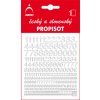 Propisot čísla 3, 5, 7, 10 mm, bílý