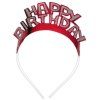 Narozeninové třpytivé čelenky Happy Birthday, 4 ks