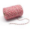 Bavlnka červená/bílá, šňůrka, 2 mm x 15 m