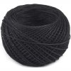 Niť režná (knoflíková), 100% len, 50 m, černá