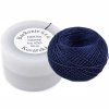 Niť režná (knoflíková), 100% len, 50 m, tmavě modrá