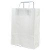 Taška papírová 22 x 10 x 28 cm, bílá