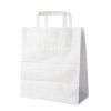 Taška papírová 26 x 14 x 32 cm, bílá