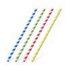 Brčka papírová barevné pruhy, 20 cm, 25 ks