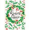 Přání BeBechy A6, kraft bílý - Krásné Vánoce