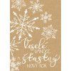 Přání BeBechy A6, kraft - Vločky