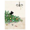 Přání Bug Art A6, vánoční - Černá kočička "Ups"