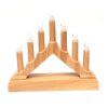 Svícen pyramida 7 LED svíček, imitace dřeva