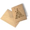 Obálka KRAFT 70 x 100 mm + přání vánoční stromek, 5 + 5 ks