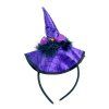 Čelenka s čarodějnickým kloboučkem, fialová