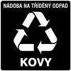 Samolepka Nádoba na tříděný odpad, 10 x 10 cm (Varianta papír)