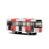 Kovový autobus PID Praha červený, mini, 8 cm