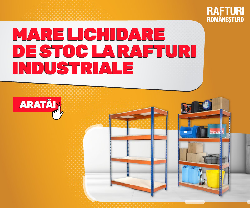 Mare lichidare de stoc la rafturi industriale
