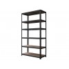 Raft 220x120x60 cm lăcuit cu 6 polite, portanta 1050 kg - NEGRU