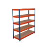Raft 216x160x60 cm industrial PROFESIONAL lăcuit cu 5 nivele, portanta 2000 kg - ALBASTRU-PORTOCALIU 02