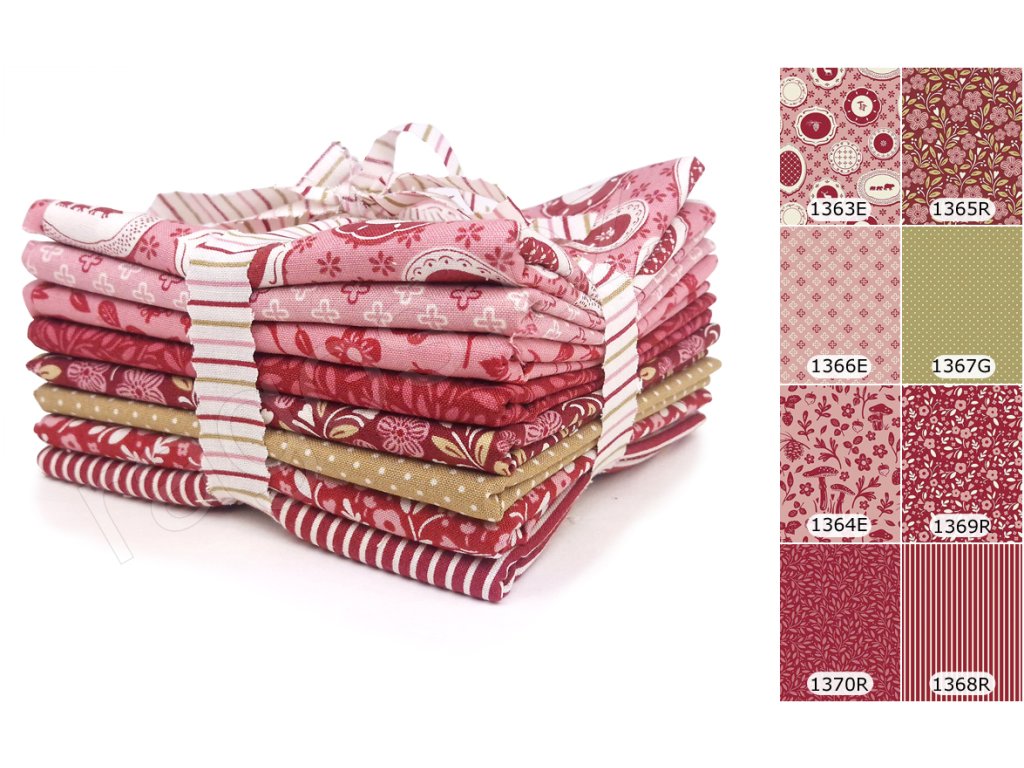 Fat Quarters A Woodsy Cottage E látky s přírodním motivem
