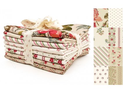 Fat Quarters Joy L látky s květinovými a geometrickými vzory