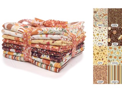 Fat Quarters Hello Autumn Q látky s podzimním motivem