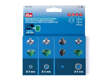 Přípravek pro nýtování průchodek 4mm 5mm 8mm Prym VARIO Creative tools set 673131