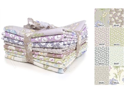 Fat Quarters Abloom látky s jarním motivem s květinovými vzory