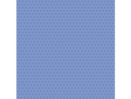 Látka bavlna v metráži 1568B s geometrickým motivem, vzor drážďanský talíř na modrém podkladu