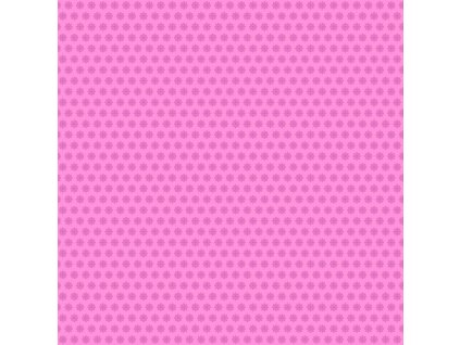 Látka bavlna v metráži 1568E s geometrickým motivem, vzor drážďanský talíř na růžovém podkladu