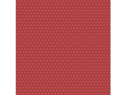 Látka bavlna v metráži 1568O s geometrickým motivem, vzor drážďanský talíř na oranžovém podkladu