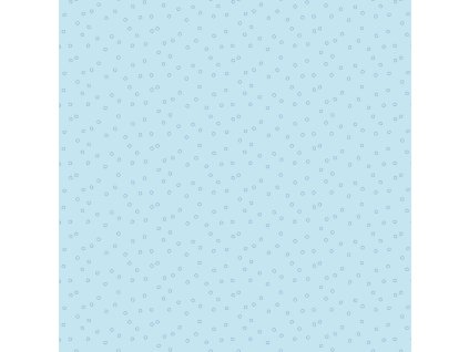 Látka bavlna v metráži 1570B s geometrickým motivem, vzor pylové zrno na světle modrém podkladu