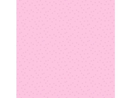 Látka bavlna v metráži 1570E s geometrickým motivem, vzor pylové zrno na růžovém podkladu