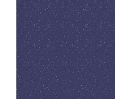 Látka bavlna v metráži 1571B s geometrickým motivem, vzor modré drobné puntíky na tmavě modrém podkladu