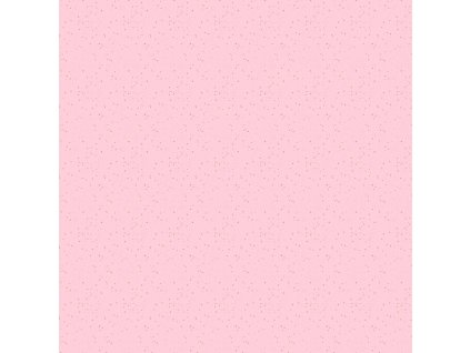 Látka bavlna v metráži 1571E s geometrickým motivem, vzor oranžové drobné puntíky na růžovém podkladu