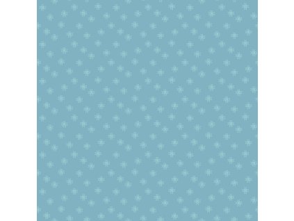 Látka bavlna v metráži 1572B s geometrickým motivem, vzor patchworkové hvězdy Ohio Stars na tyrkysovém podkladu