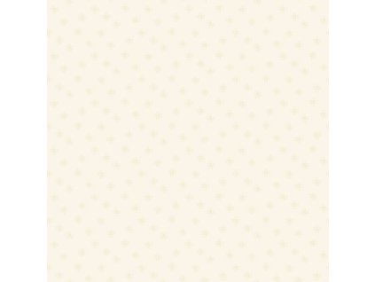 Látka bavlna v metráži 1572L s geometrickým motivem, vzor patchworkové hvězdy Ohio Stars na smetanovém podkladu