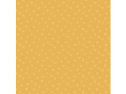 Látka bavlna v metráži 1572Y s geometrickým motivem, vzor patchworkové hvězdy Ohio Stars na žlutém podkladu