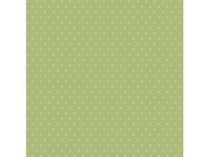 Látka bavlna v metráži 1629G s geometrickým motivem, vzor ornament na zeleném podkladu