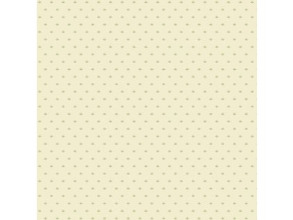 Látka bavlna v metráži 1629L s geometrickým motivem, vzor ornament na smetanovém podkladu