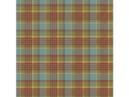 Látka bavlna v metráži 10084B s geometrickým motivem, vzor barevné káro